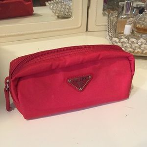 Prada, Small red cosmetic pouch